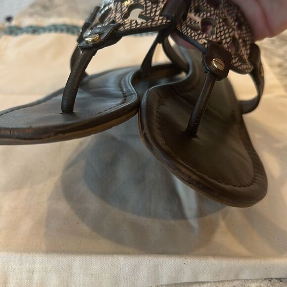 👡 Tory Burch Miller Sandal - Brown - Size 7.5 - With Dust Bag - Picture 7 of 7